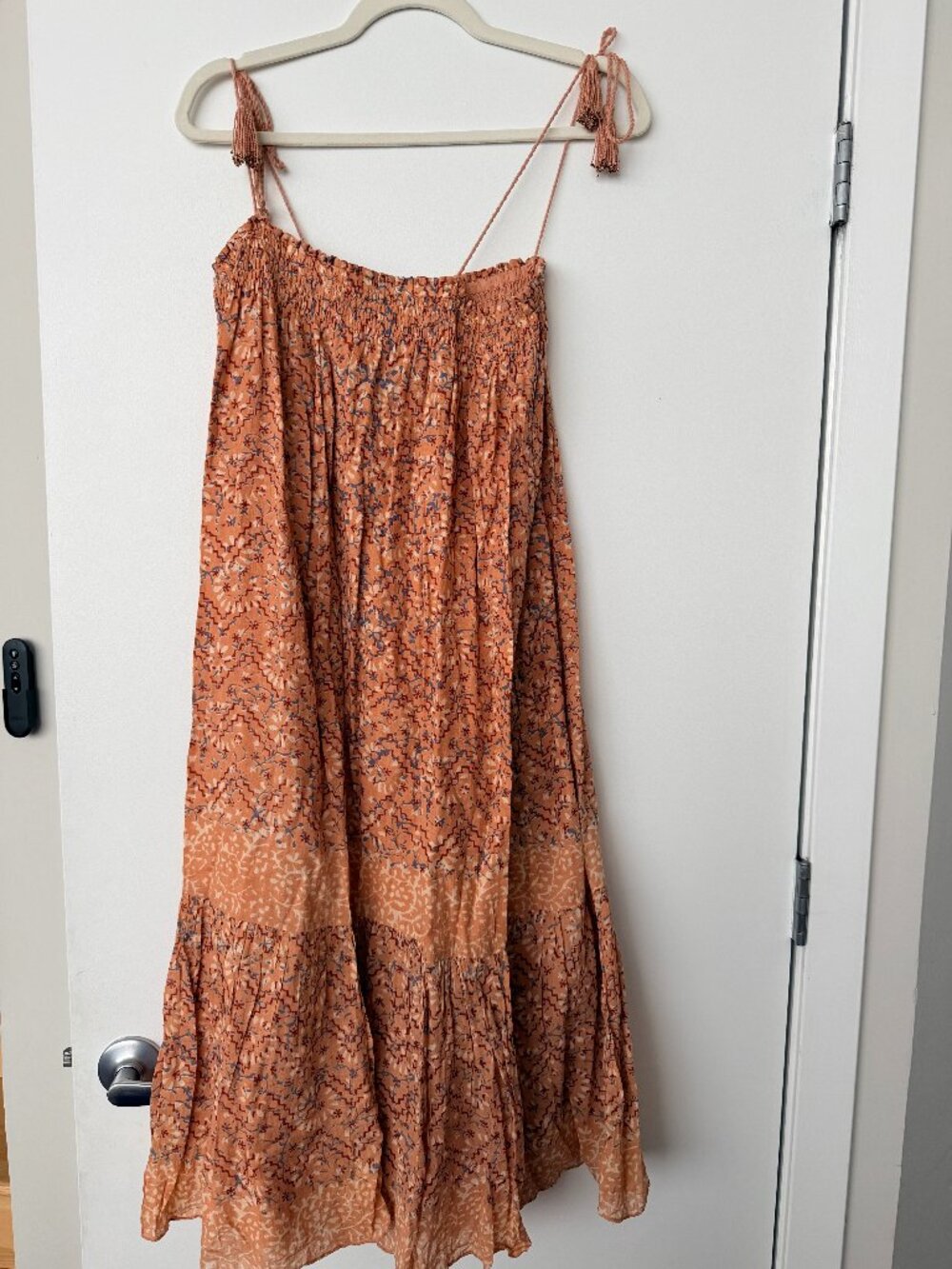 Ulla Johnson Block Print Tie Strap Dress Size 2